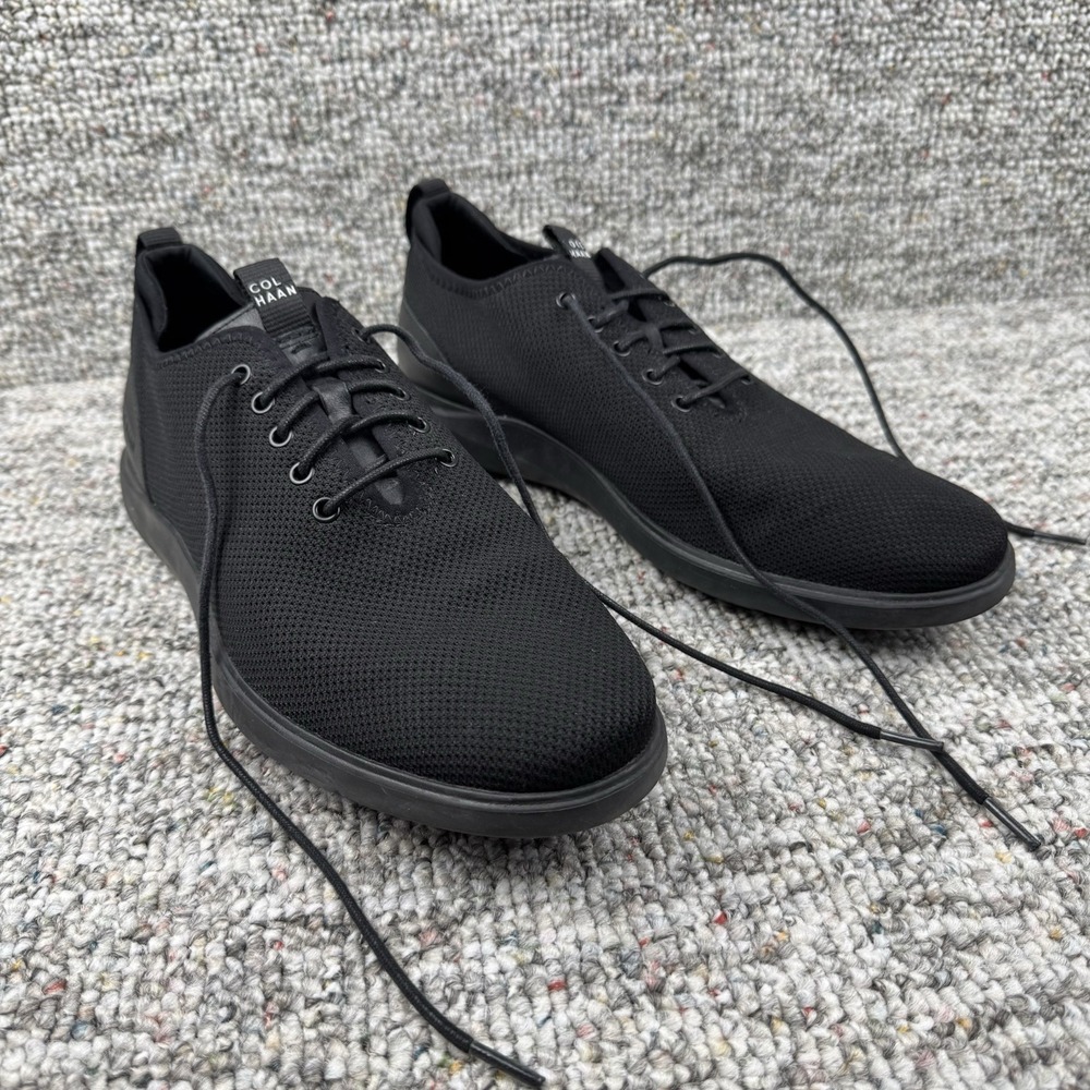 Cole Haan Grand Plus Essex Distance Shoes Mens Size 11 M Black Knit Oxford